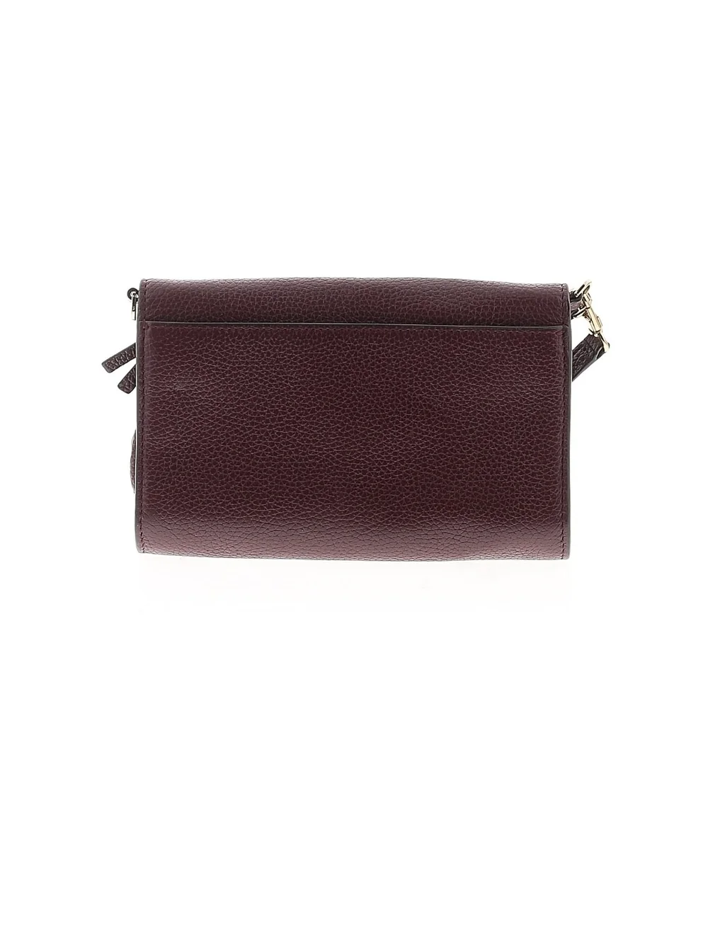 Tory Burch Pebbled Burgundy Leather Crossbody Wallet